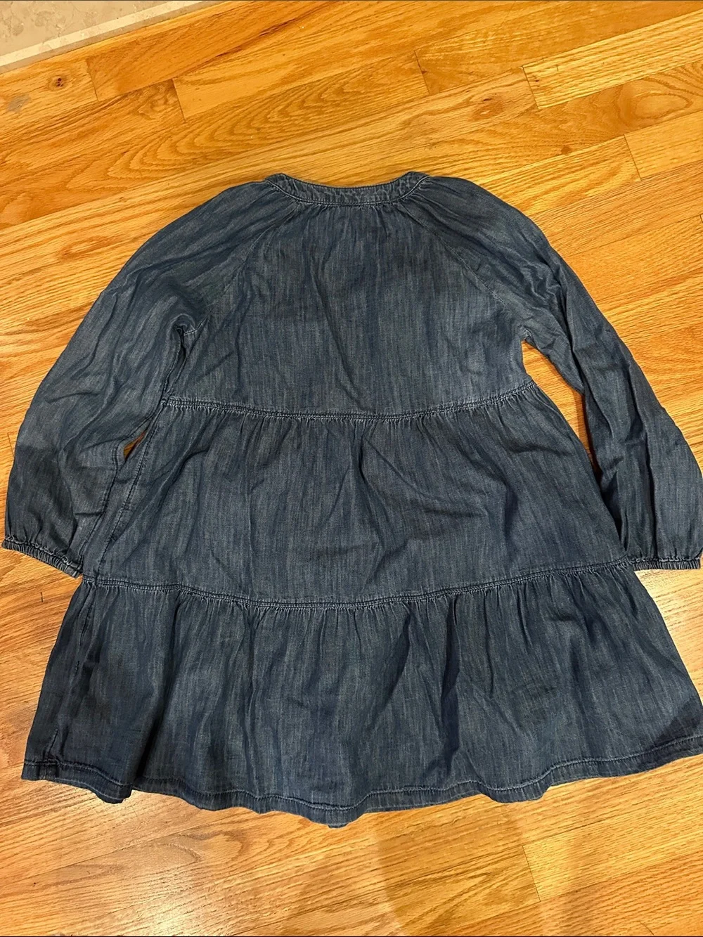 GAP Girls' Denim Tiered Dress - Blue Size M.